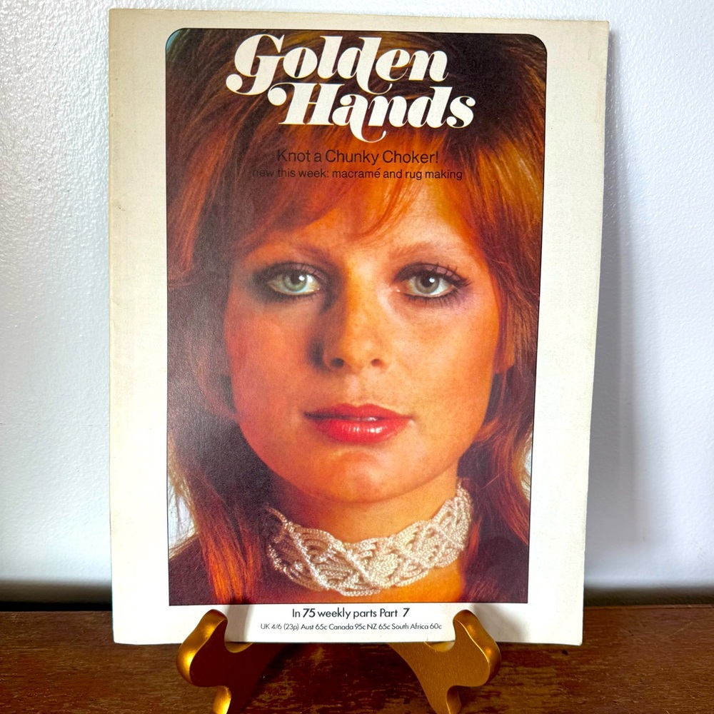 Vintage 1970s Golden Hands Vol 1 Part 7 Knitting Crochet Macrame Needlecraft Mag